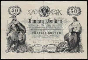 50 gulden 1866 F+
