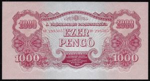 VH 1000 pengő 1944 AUNC