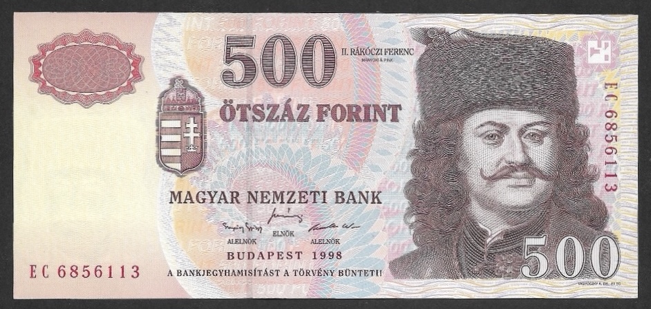 500 forint 1998 EC UNC