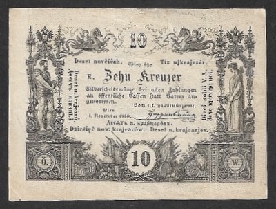 Hajtatlan 10 krajcár 1860 AUNC